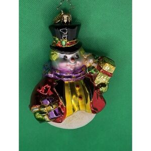 Christopher Radko - Jolly Gentleman #1016641 Snowman Holding Gifts